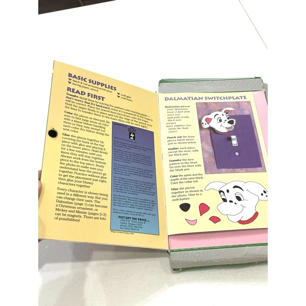 Vintage 90s Disney Character Collection Foam Shapes Book & Craft Kit DIY Kids‎